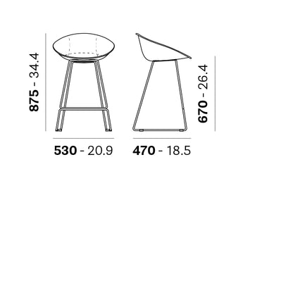 Pedrali Bar stool GLISS 912 — product view 3