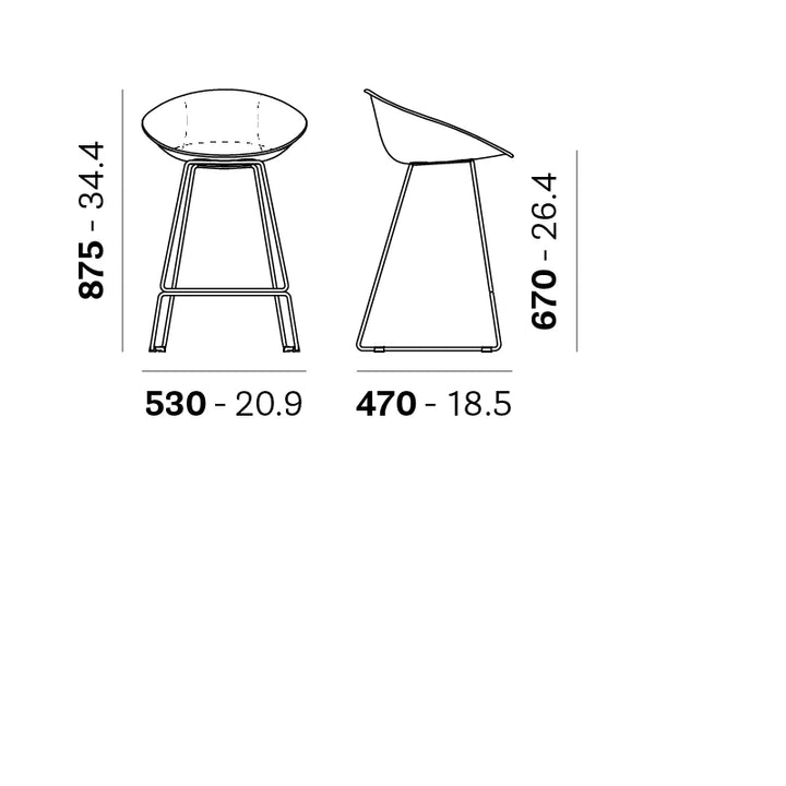 Pedrali Bar stool GLISS 912 — product view 3