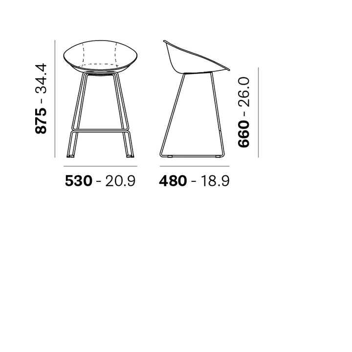 Pedrali Bar stool GLISS 932 — product view 3