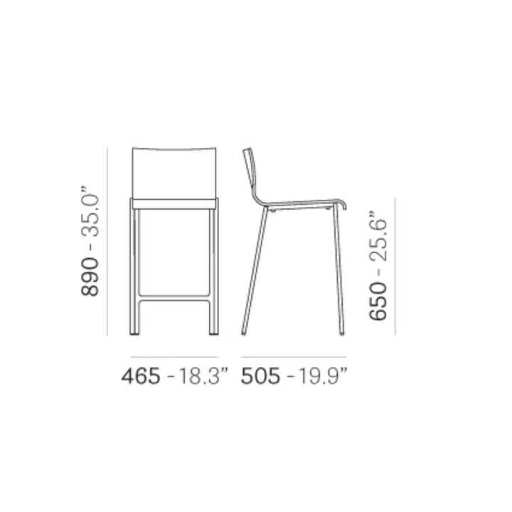 Pedrali Bar stool KUADRA 1322