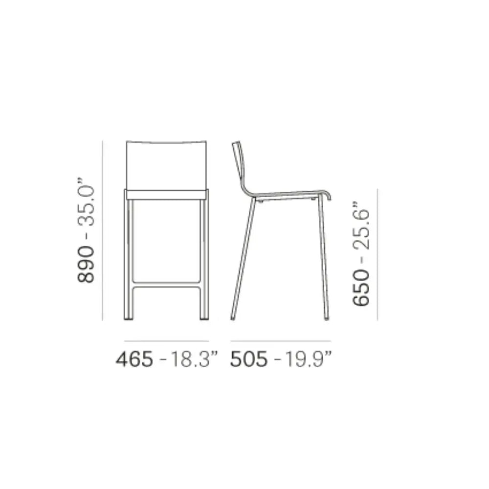 Pedrali Bar stool KUADRA 1336