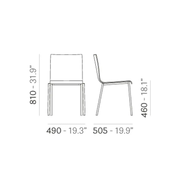 Pedrali Dining chair KUADRA XL 2464