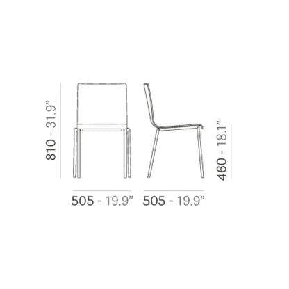 Pedrali Dining chair KUADRA XL 2402