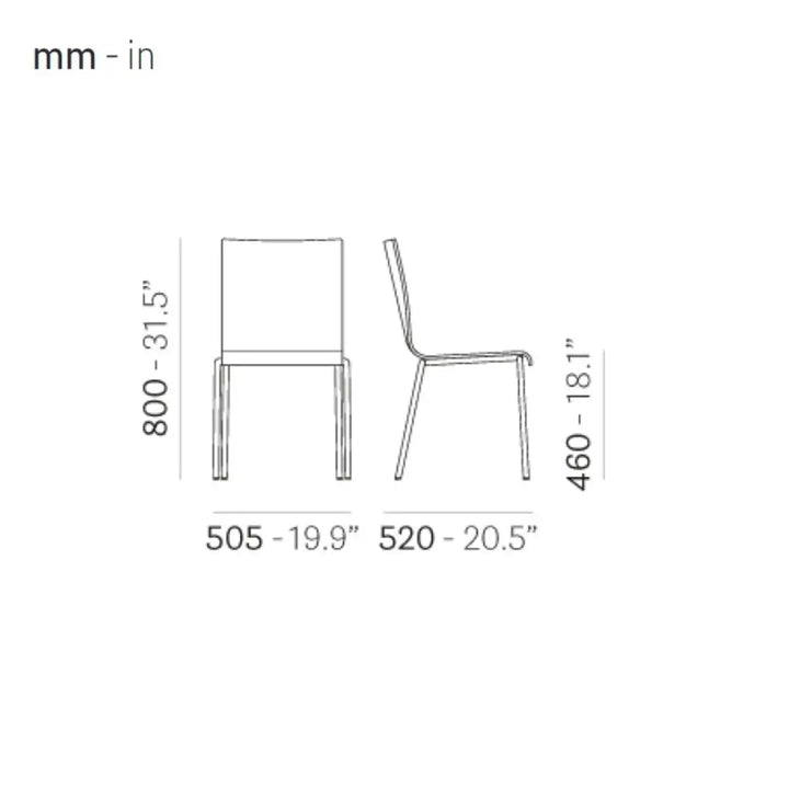 Pedrali Dining chair KUADRA XL 2414