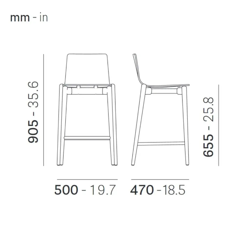 Pedrali Bar stool MALMÖ 256