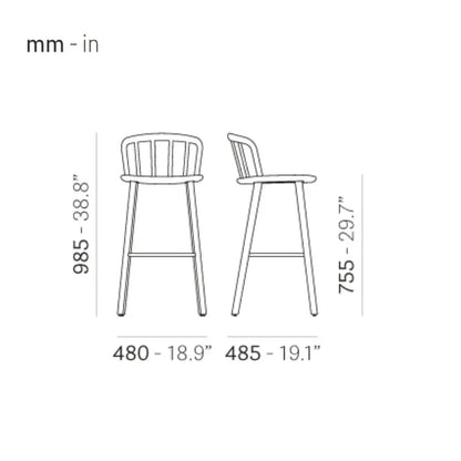 Pedrali Bar Stool NYM 2839/A