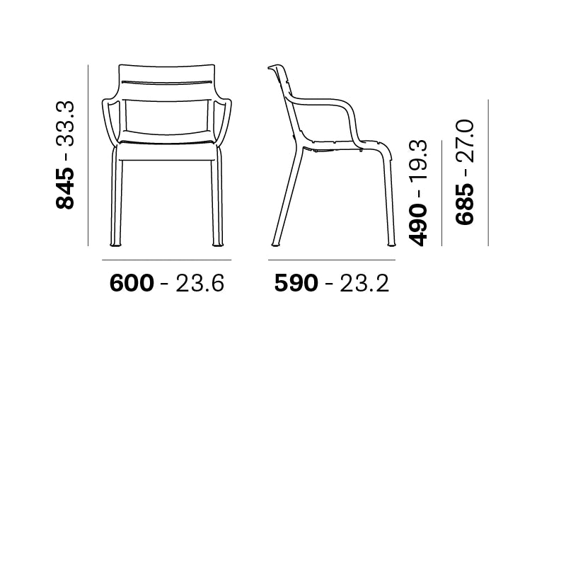 Pedrali Outdoor Armchair Souvenir 555RM — product view 4