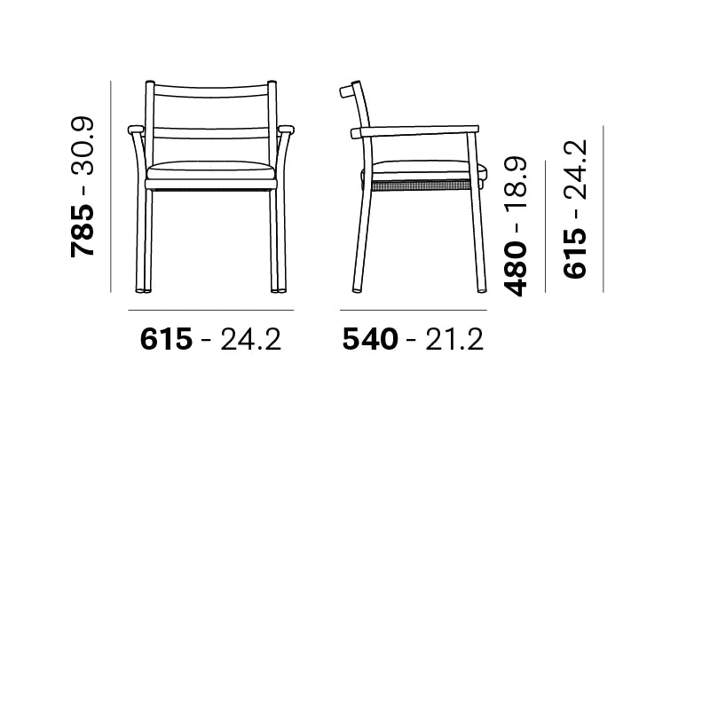Pedrali Outdoor chair GUINEA 3694 — product view 4