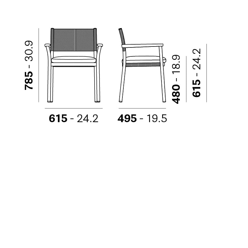 Pedrali Outdoor chair GUINEA 3695 — product view 5