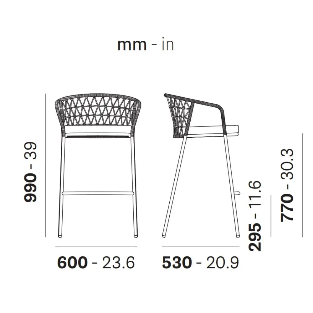 Pedrali Outdoor Bar Stool PANAREA 3677