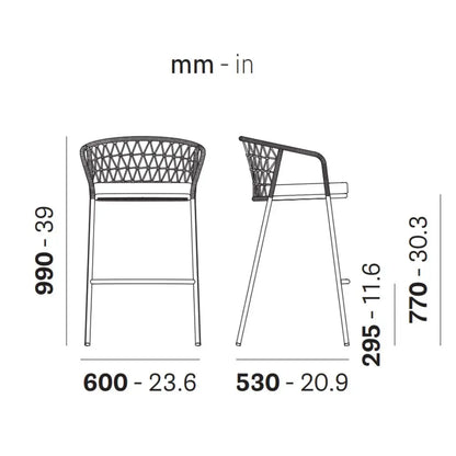 Pedrali Outdoor Bar Stool PANAREA 3677