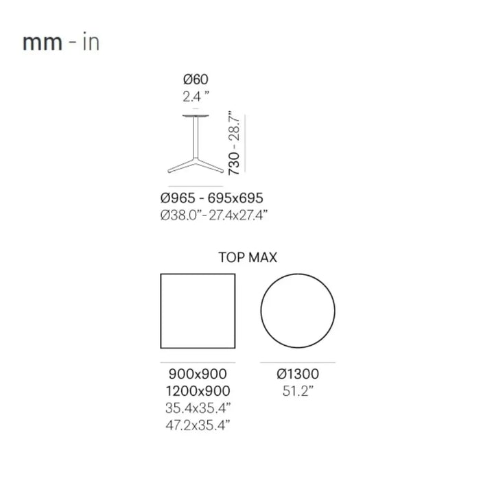 Pedrali Table YPSILON Tilting