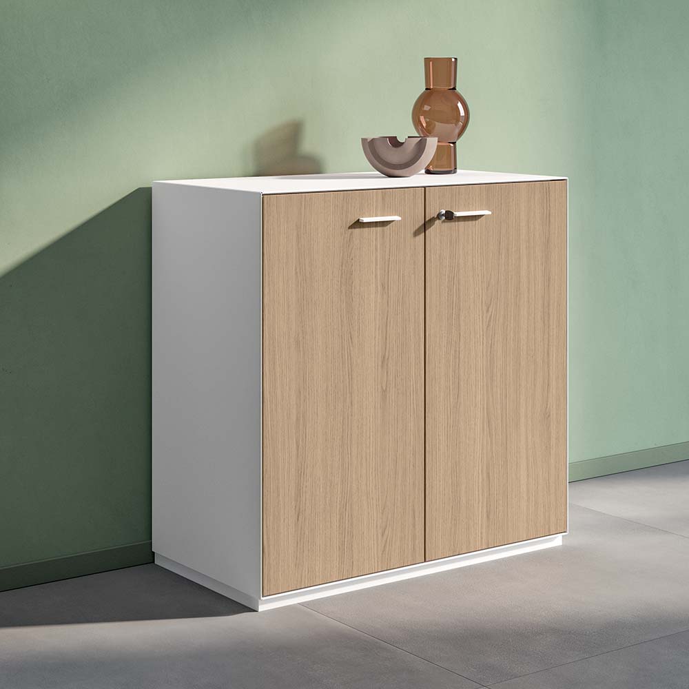 Quadrifoglio Storage Low credenza unit - used stand alone or in conjunction with desks/bench desks