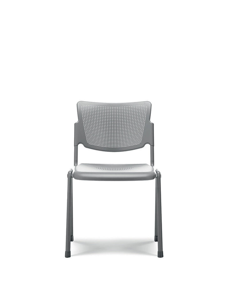 Quadrifoglio Campus polypropylene chair with upholstered seat