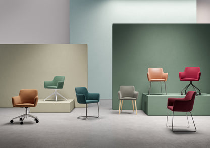Quadrifoglio City swivel chair, spider base