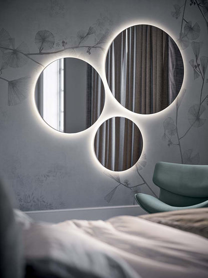 Quadrifoglio Alter Ego, round backlit mirror (IP44 - 3000K)