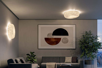 Quadrifoglio Ola wall/ceiling, black goffratino