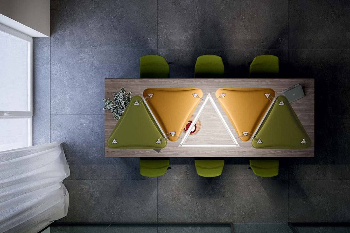 Quadrifoglio LightSound Triangle, direct/indirect light, suspension