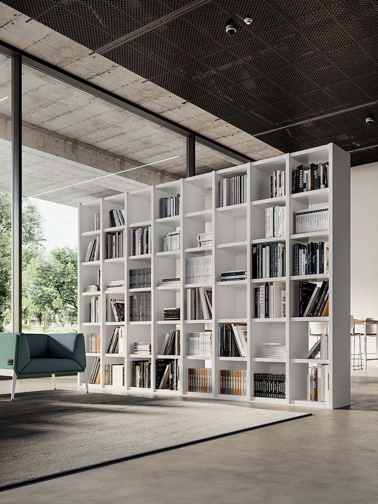 Quadrifoglio Libreria Boiserie configuration - two sections