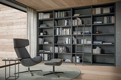 Quadrifoglio Libreria Boiserie configuration - three sections