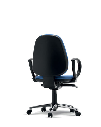 Quadrifoglio Open stool, upholstered back
