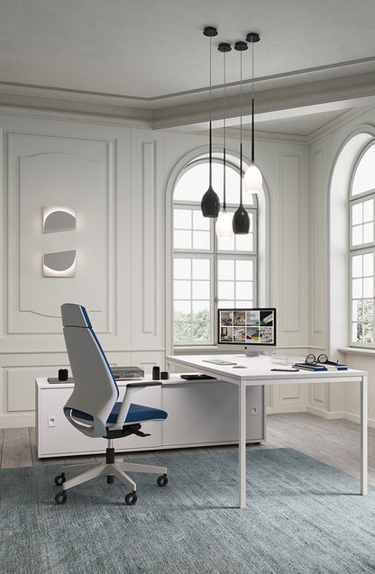 Quadrifoglio Oxygen high back chair, upholstered back