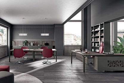 Quadrifoglio X8 Glass boardroom table, 4 sections