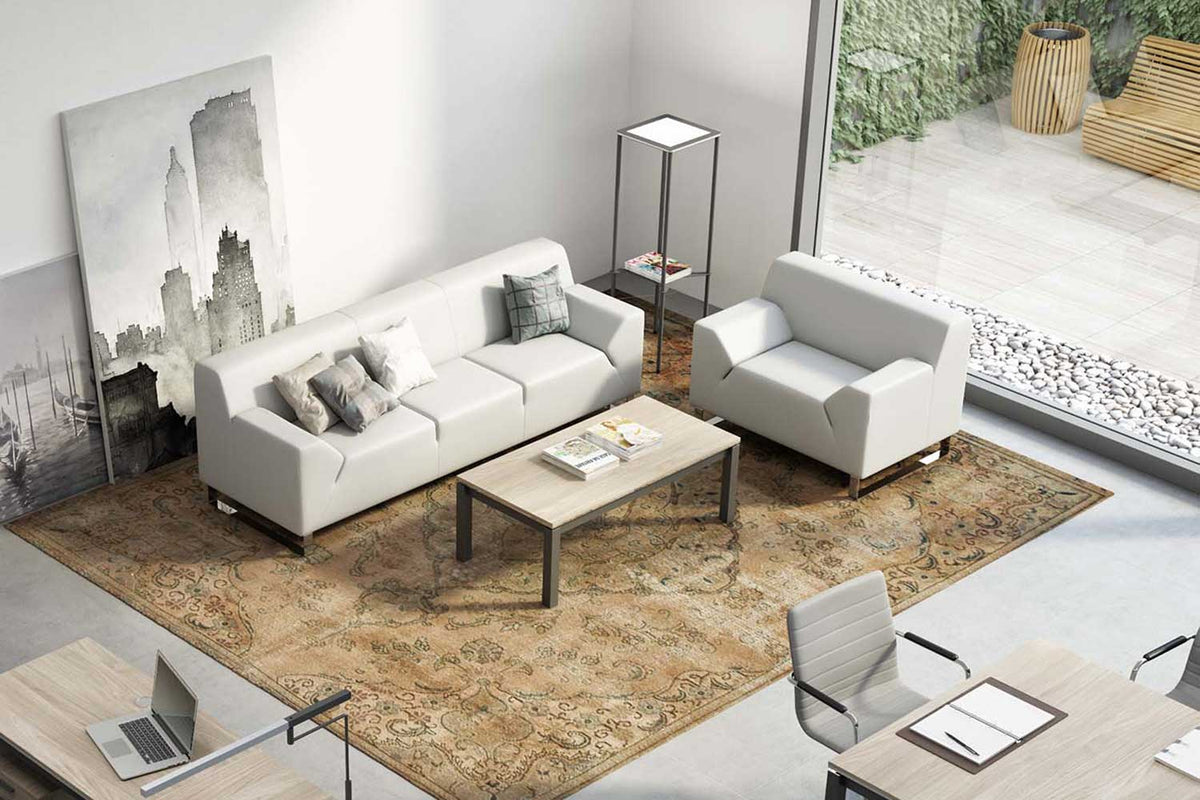 Quadrifoglio T04 coffee table, glass top