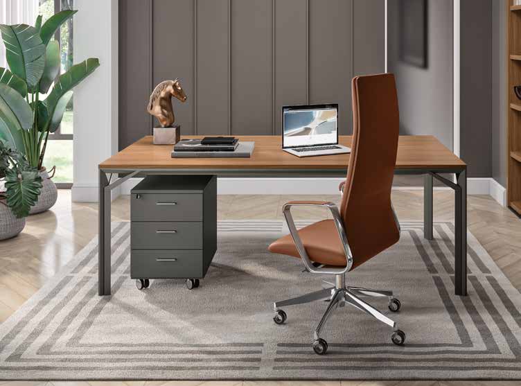 Quadrifoglio X8 Melamine desk or table — original manufacturer catalogue photograph; selected configuration may vary