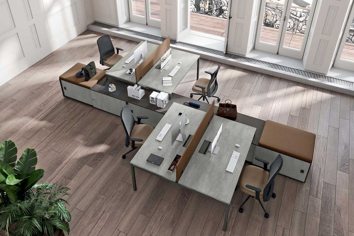 Quadrifoglio Idea+ 01 60cm deep rectangular desk