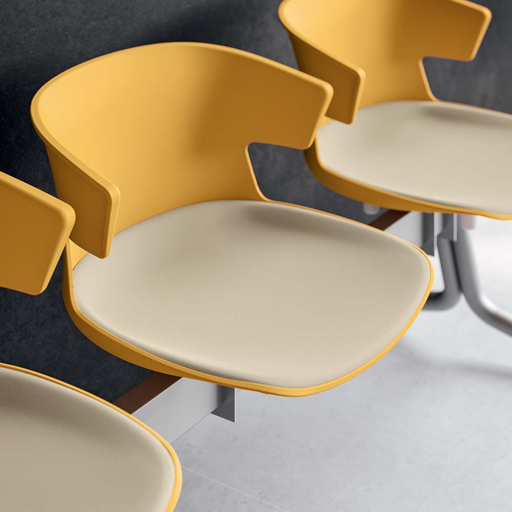 Quadrifoglio Cove fully upholstered chair, spider swivel frame