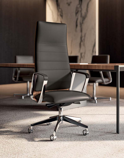 Quadrifoglio Directa mid back chair, upholstered back