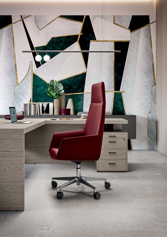 Quadrifoglio Dune swivel visitor chair