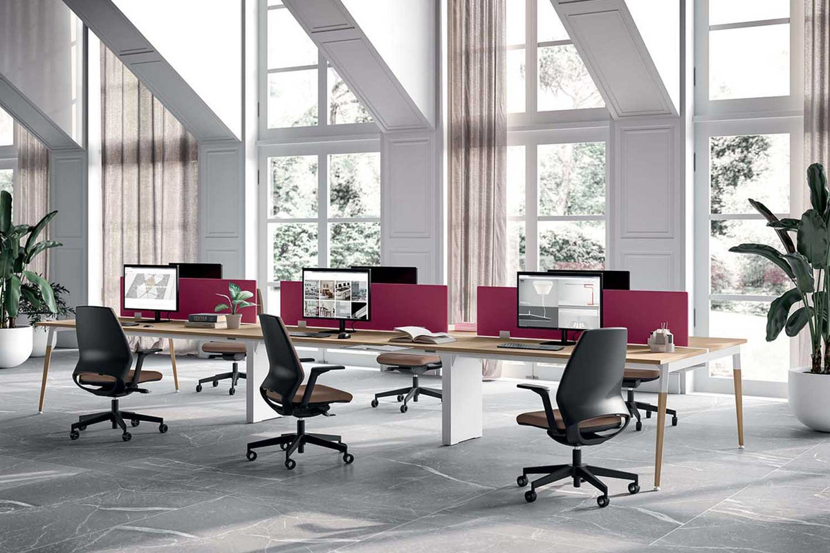 Quadrifoglio Oxygen mid back chair, upholstered back