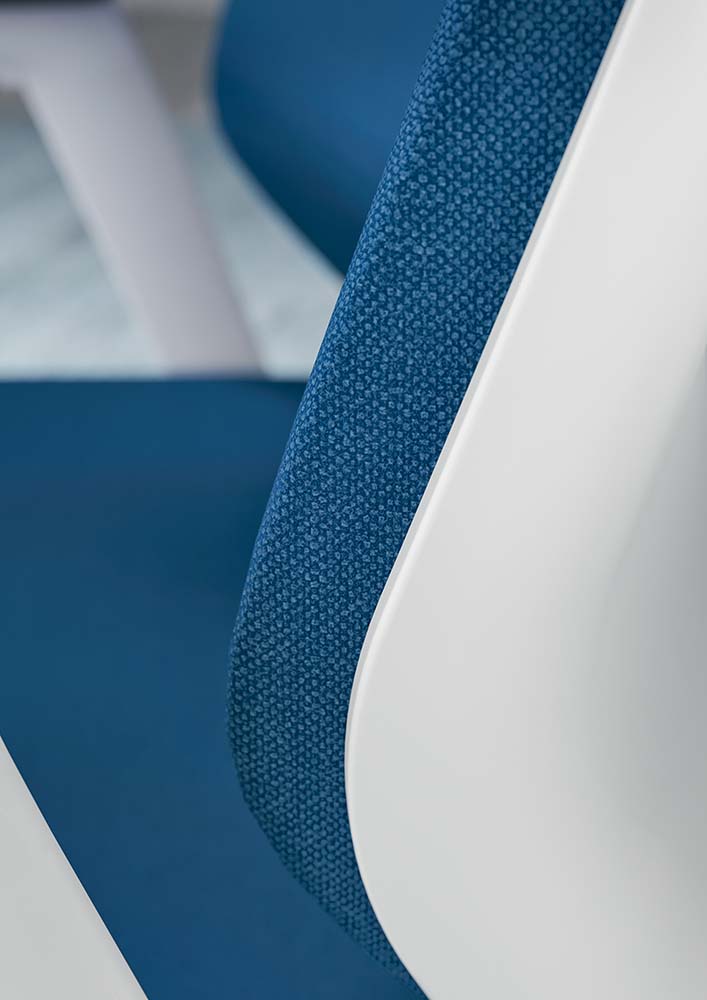 Quadrifoglio Oxygen high back chair, upholstered back