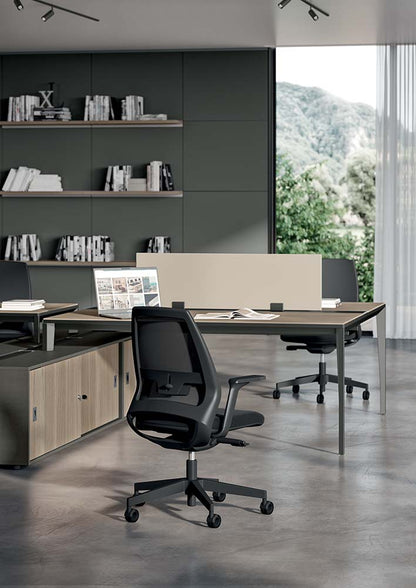Quadrifoglio Oxygen mid back chair, upholstered back