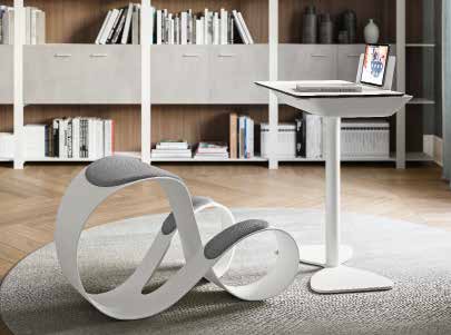Quadrifoglio Flipper, home office table with sliding top and glove compartment, middle structural leg — original manufacturer photograph; selected dimensions and finishes apply
