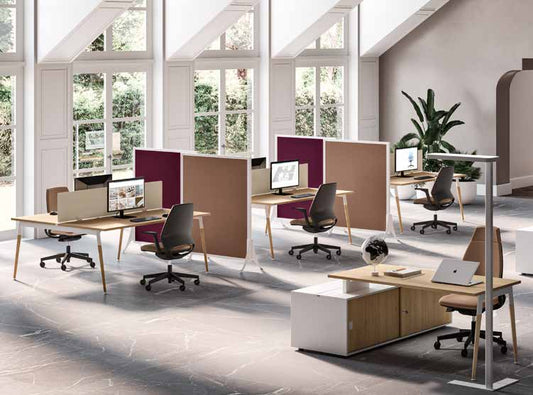 Quadrifoglio Group X3 workstation range — manufacturer photograph; selected unit and configuration apply