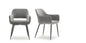 Devina Nais Dining Chair Road — Silver Velvet — product view