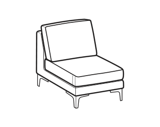 LeComfort Modular Sofa SFINGE EASY – 2-seater lateral Left