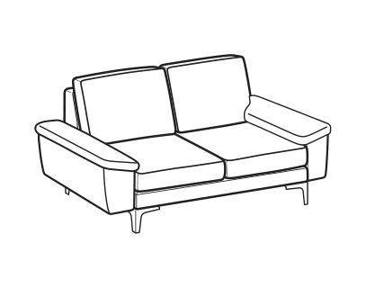 LeComfort Sofa SFINGE EASY – 2-seater sofa