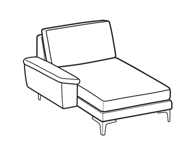 LeComfort Reversible Chaise Longue SFINGE EASY – Reversible chaise longue mini Left