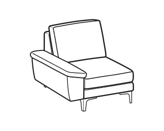 LeComfort Modular Sofa SFINGE EASY – 2-seater lateral Left