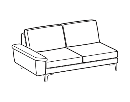 LeComfort Modular Sofa SFINGE EASY – 2-seater lateral Left