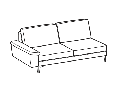 LeComfort Modular Sofa SFINGE EASY – 2-seater lateral Left