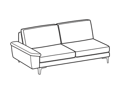 LeComfort Modular Sofa SFINGE EASY – 2-seater lateral Left