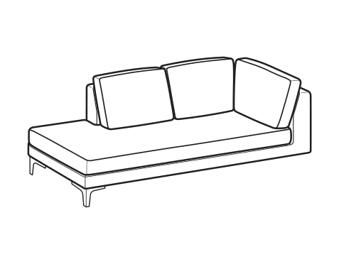 LeComfort Corner Sofa Element SFINGE EASY – Lateral angular Left
