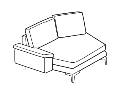 LeComfort Corner Sofa Element SFINGE EASY – Lateral angular Left