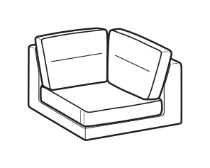 LeComfort Corner Sofa Element SFINGE MID – Lateral angular Left