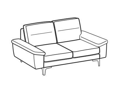 LeComfort Sofa SFINGE MID – 2-seater sofa